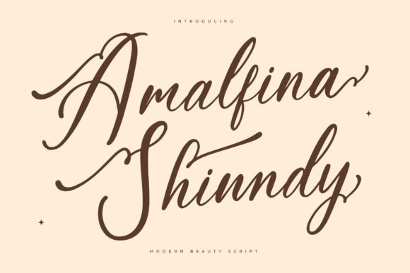 Amalfina Shinndy: A Modern Script Font for Editorial Design