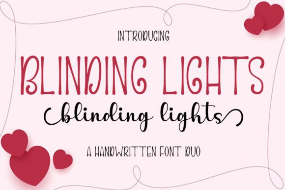 Blinding Lights Duo: A Stylish Handwritten Typeface for Crafters