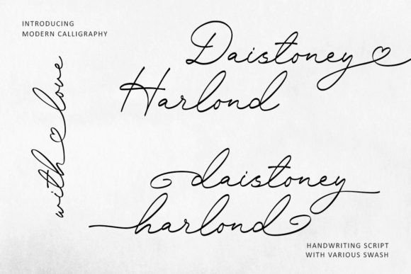 Daistoney Harlond: A Modern Script Font for Branding