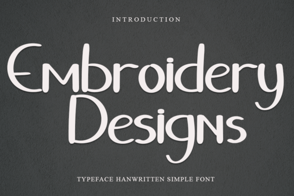 Embroidery Designs Font for Web Projects