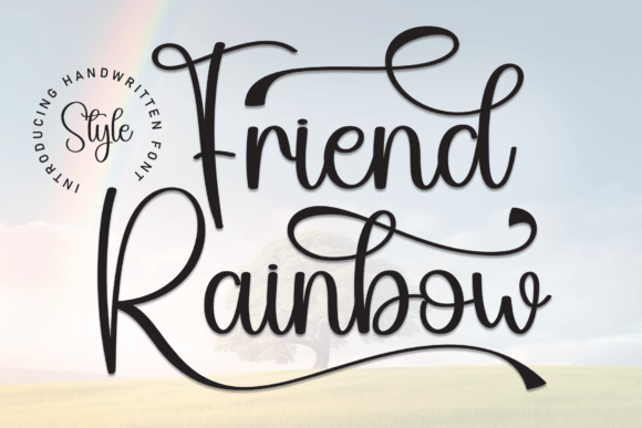 Friend Rainbow: A Graceful Handwritten Font for Branding