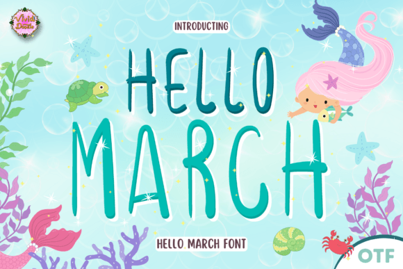 Hello March: A Vibrant Typeface for Handmade Product Branding