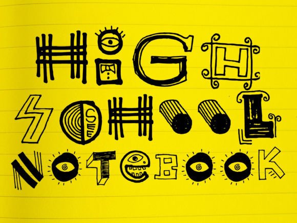 High School Notebook: A Playful Typeface for Modern Web Design