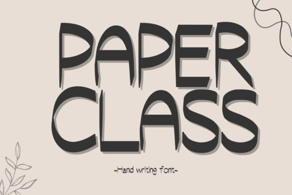 Paper Class: A Whimsical Font for Handmade Creations