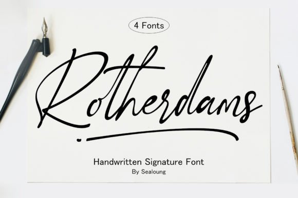 Rotherdams: A Handwritten Signature Font for Authentic Brand Identity