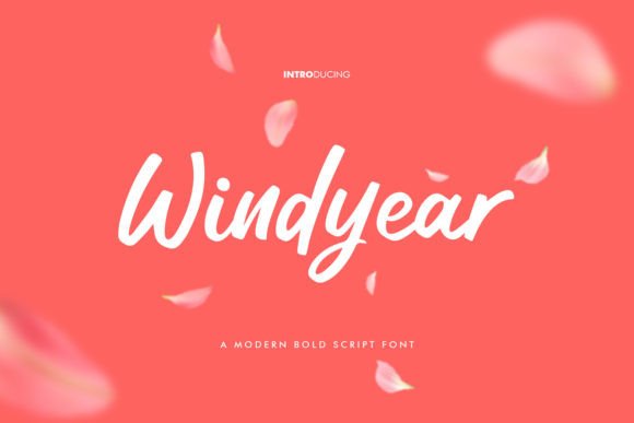Windyear Typeface: A Modern Script Font for Elegant Brand Identity